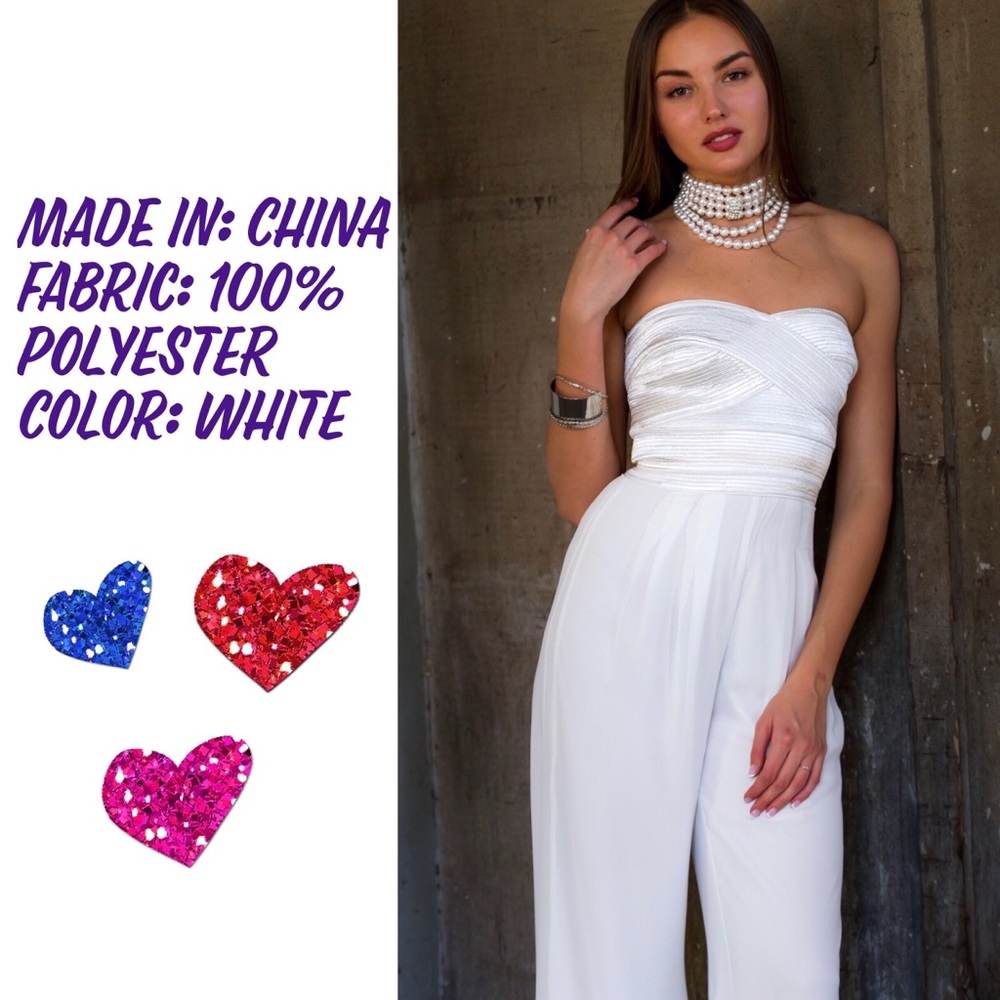 NWT Strapless Semi-Sweetheart Jumpsuit